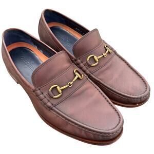 Cole Haan Ascot Horse Bit Men's 11 Tan Brown Leather Loafers Preppy Old Money